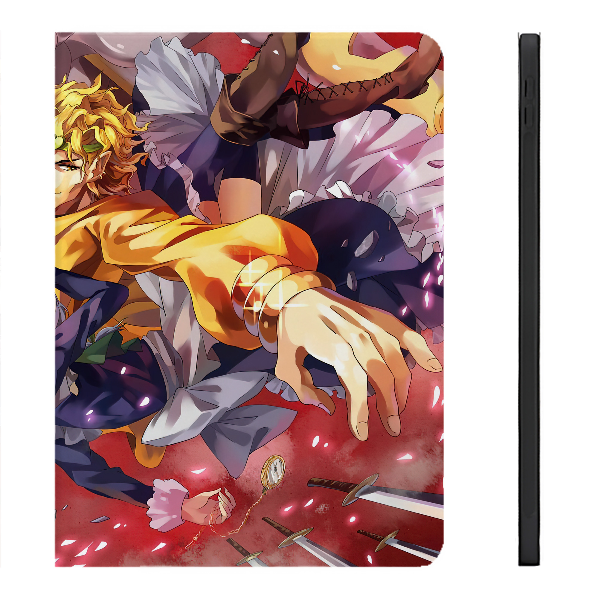 （画像用） ジョジョの奇妙な冒険 JoJo's Bizarre Adventure IPadケース ペンホルダー付き ブックスタイルデザイン